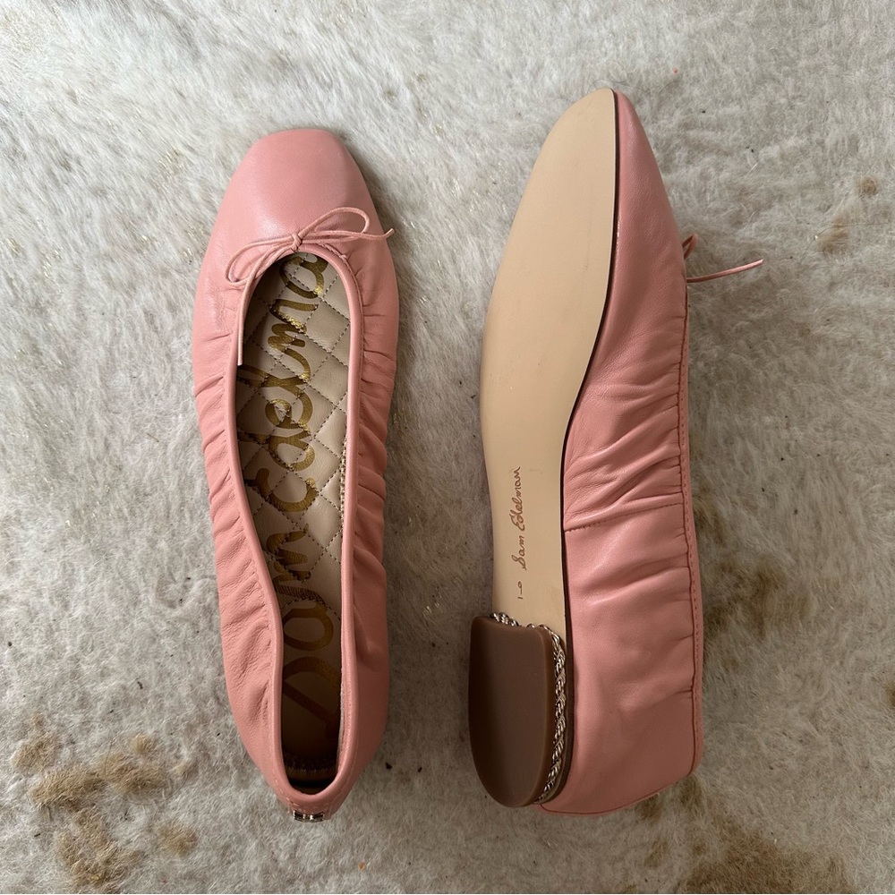 Sam Edelman Meg Pink Leather Ballet Flats - Picture 3 of 8